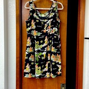 EspritDeCorp vintage sundress. Cute Hawaiian graphic vivid colors.